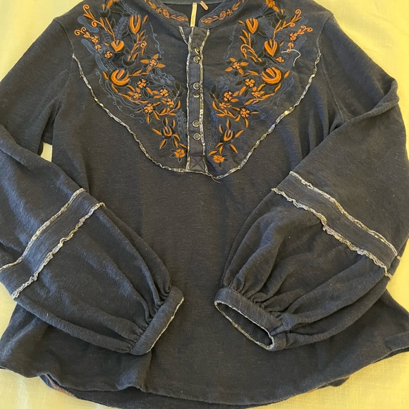 Free People Western Henley Top - Picture 3 of 9
